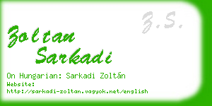 zoltan sarkadi business card