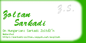 zoltan sarkadi business card